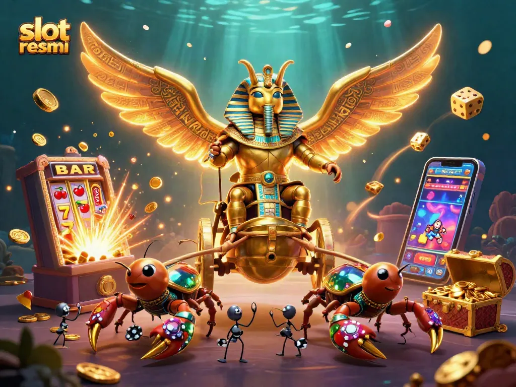 Engage with slot resmi action as the golden scarab beetle dominates the casino scene with jackpot celebrations.
