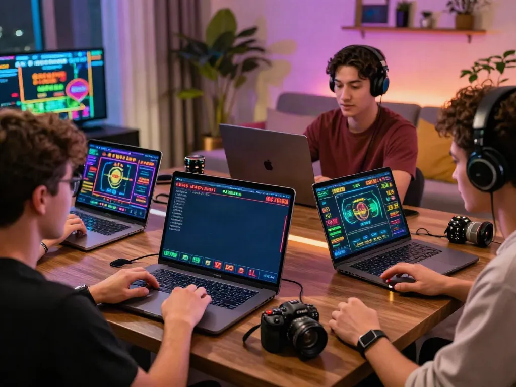 Enthusiastic players engaging with casino games and sports betting at home, showcasing https://fc88v1.com/ vibrant gaming atmosphere.