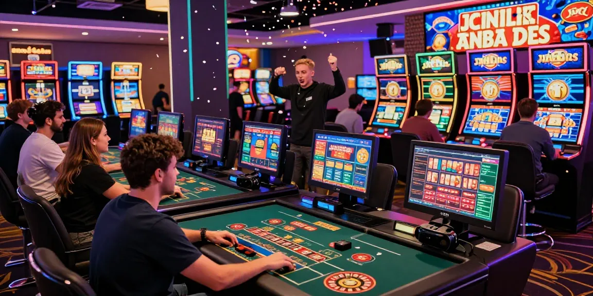Diverse giocatori che festeggiano in un'atmosfera vibrante di casinò online durante una sessione di gioco emozionante che mostra i migliori casinò non AAMS.