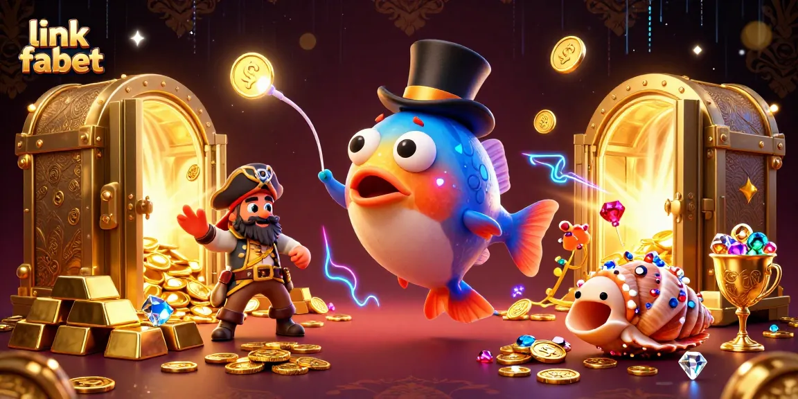 Experience thrilling gameplay with link fabet in this dazzling 3D casino illustration featuring glowing treasure elements.