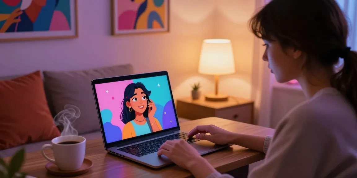 AI NSFW interaction scene showcasing user engaging with Crushon AI in a cozy digital environment, highlighting vibrant visuals and emotional connection.