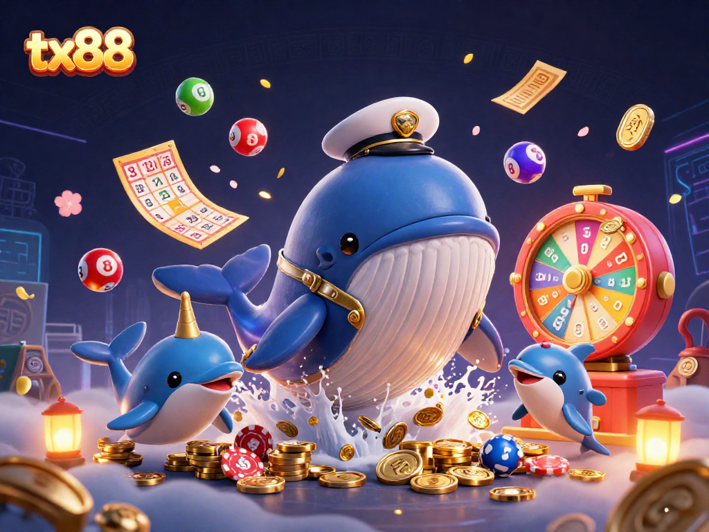 Join the excitement at tx88 by exploring thrilling games with our colorful casino scene.