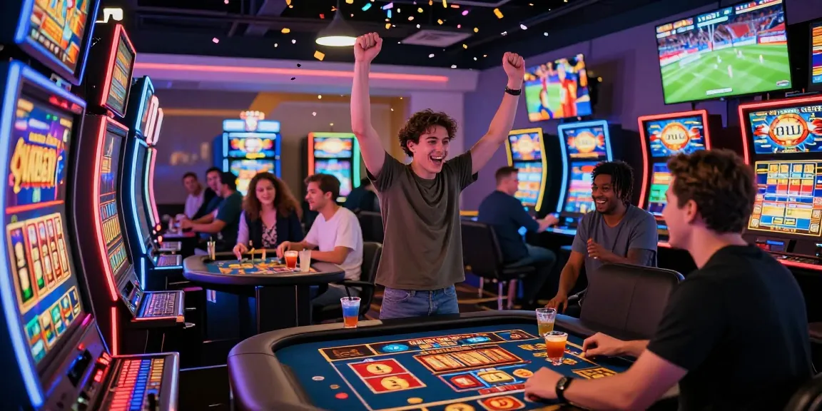 Thrilling casino gaming environment featuring players celebrating wins and vibrant visuals, highlighting the excitement of https://xx88.se.net/.
