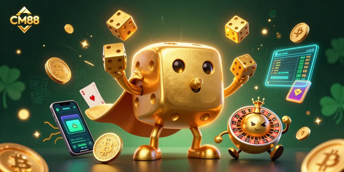 Win big at CM88 with exciting casino games highlighted by the golden dice golem and crypto elements.