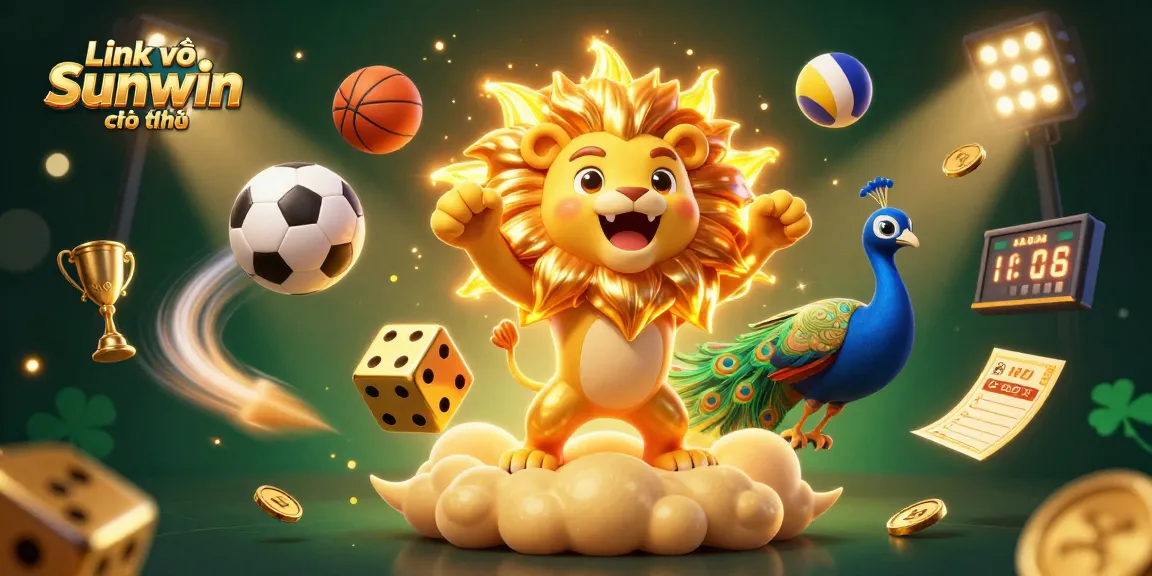 Experience thrilling wins at Link vào Sunwin chính thức with vibrant 3D casino illustration.
