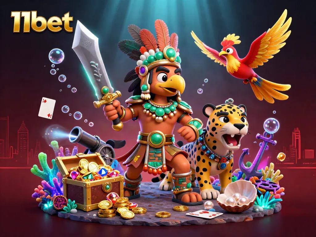 Experience thrilling action with 11bet as Aztec warriors uncover treasures in a vibrant casino adventure.