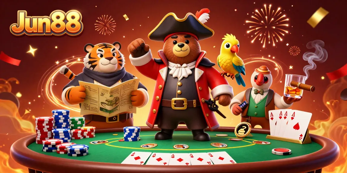 Join the excitement at Jun88 with vibrant games and rich poker action in this lively casino scene.