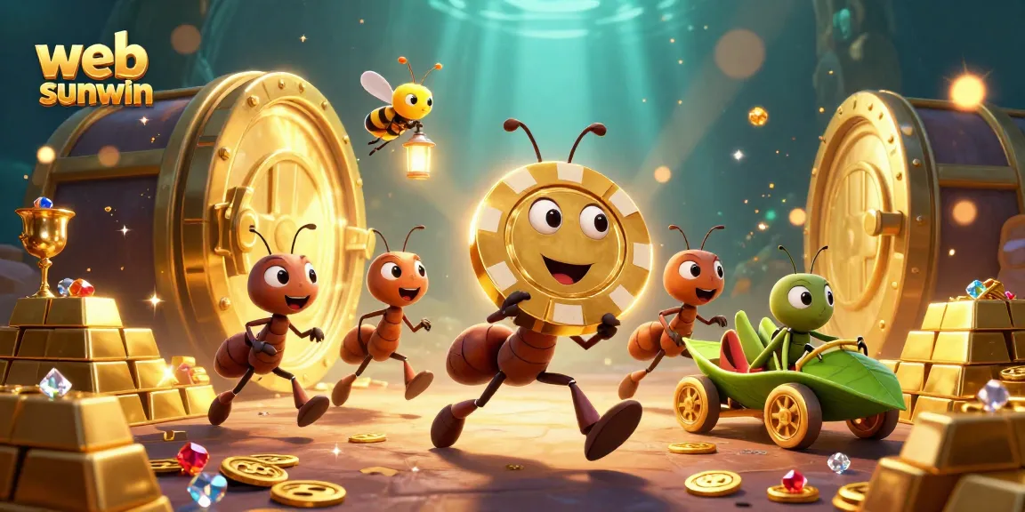 Experience the excitement of web sunwin with playful ants navigating a treasure-filled heist.