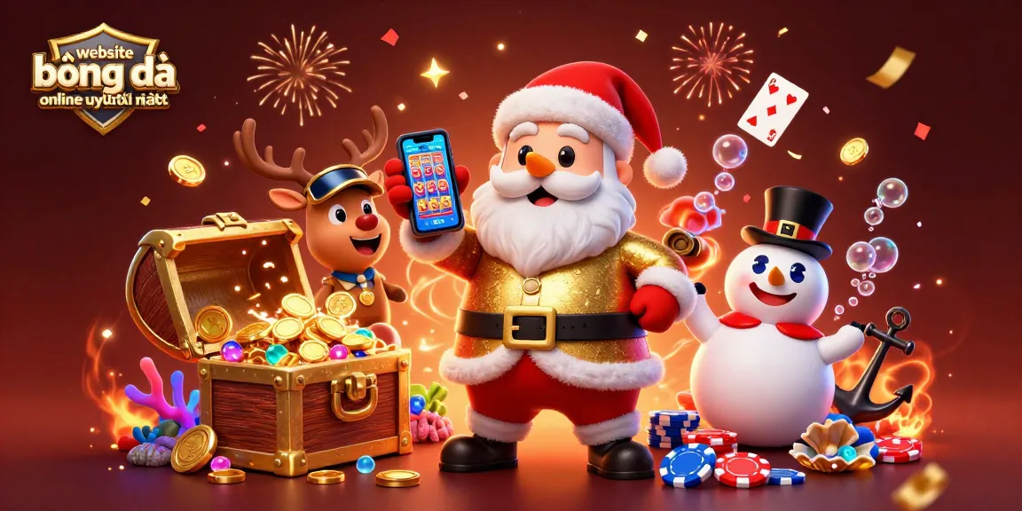 Experience the excitement at the website bóng đá online uy tín nhất with festive characters and dynamic casino elements.