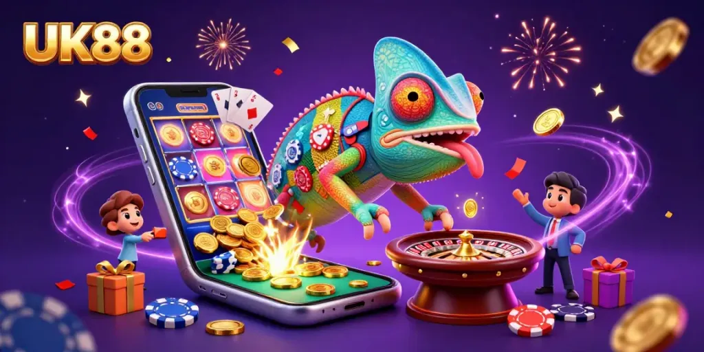 Engage with UK88's vibrant casino world featuring live games, slots, and festive celebrations.
