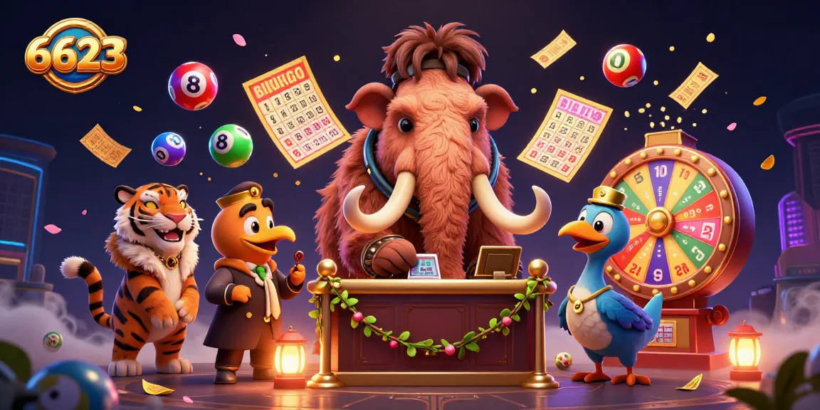 Experience excitement at 6623, where colorful lottery elements and engaging characters bring gaming to life.