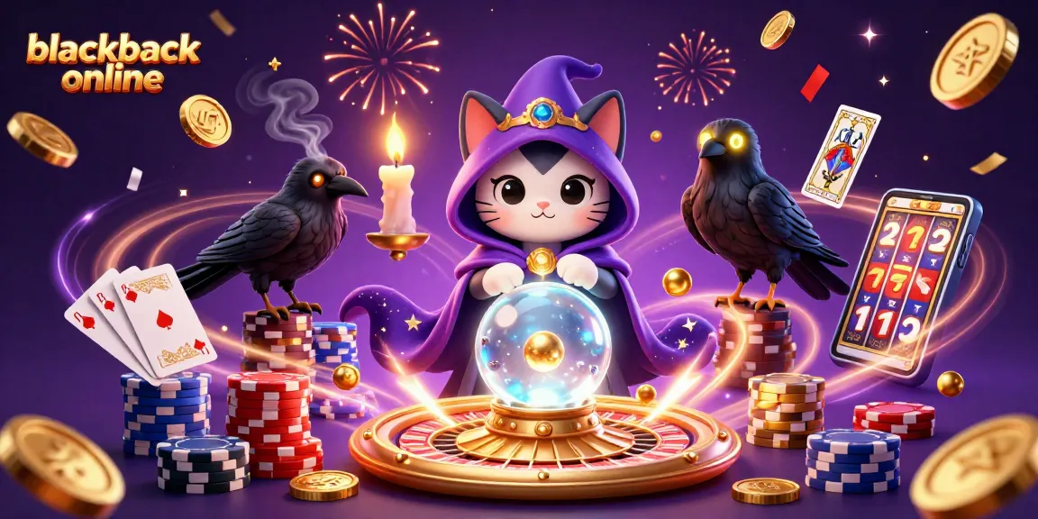 Play blackjack online with vibrant 3D characters amidst a magical casino atmosphere.
