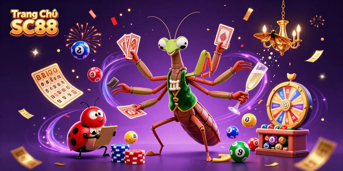 Engage with exciting elements at Trang Chủ SC88, featuring vibrant casino games and celebratory effects.