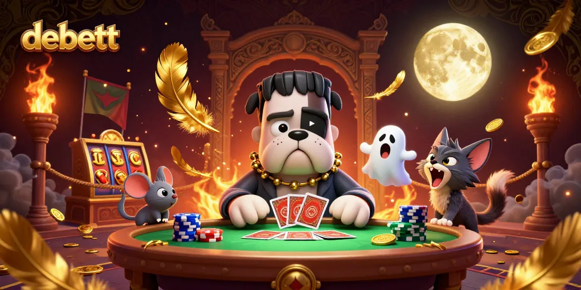 Experience thrilling gameplay at debett with a dynamic 3D casino scene featuring unique characters and elements.