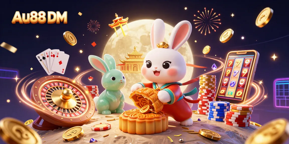 Win big with Au88 DM while enjoying thrilling 3D casino adventures in a vibrant illustration.