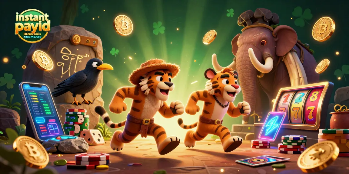 Spin the reels at instant payid pokies Australia real money, featuring animated characters in a vibrant casino.