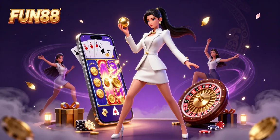Experience FUN88's excitement with vibrant casino games and a stylish gaming atmosphere.