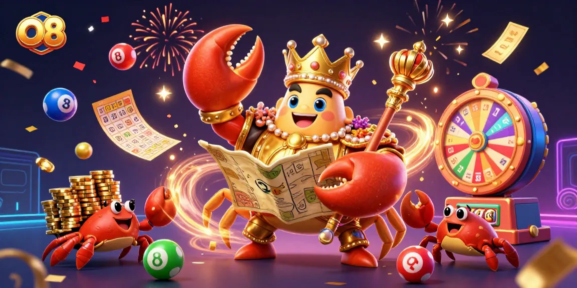 Engage in thrilling jackpot adventures at O8, featuring vibrant animations and a festive atmosphere.